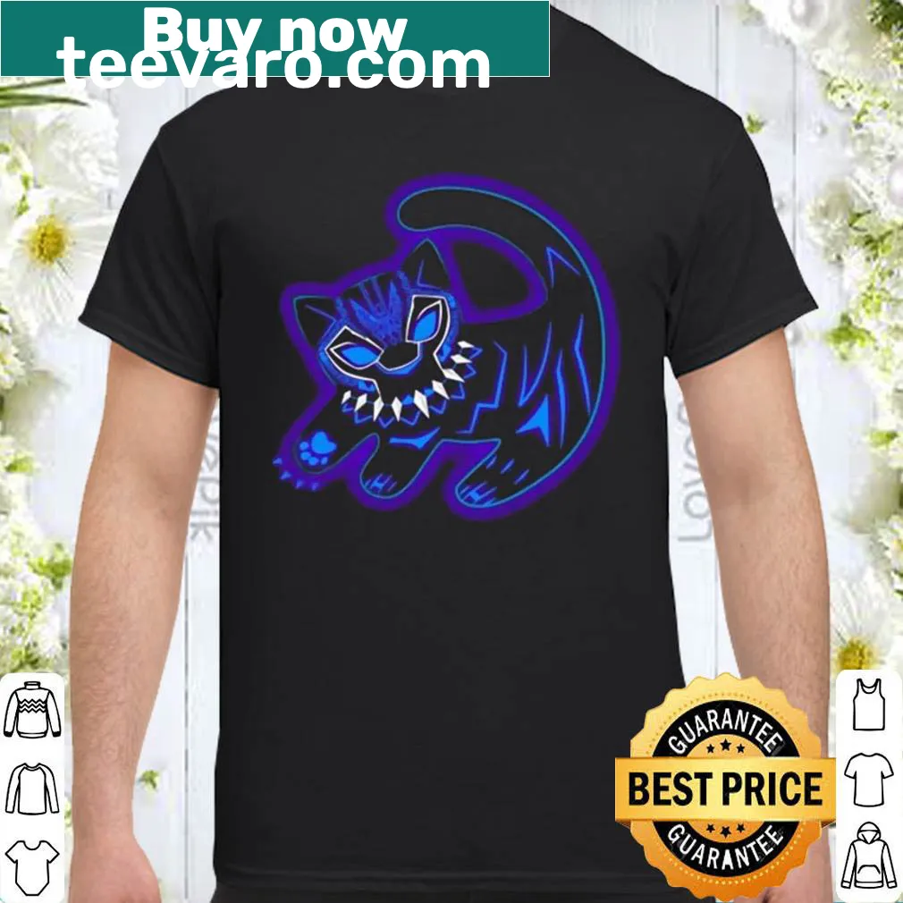 Mashup shirt featuring Black Panther and Simba in playful illustration