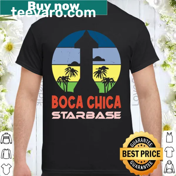 Vintage Boca Chica Starbase T-shirt with space rocket graphic