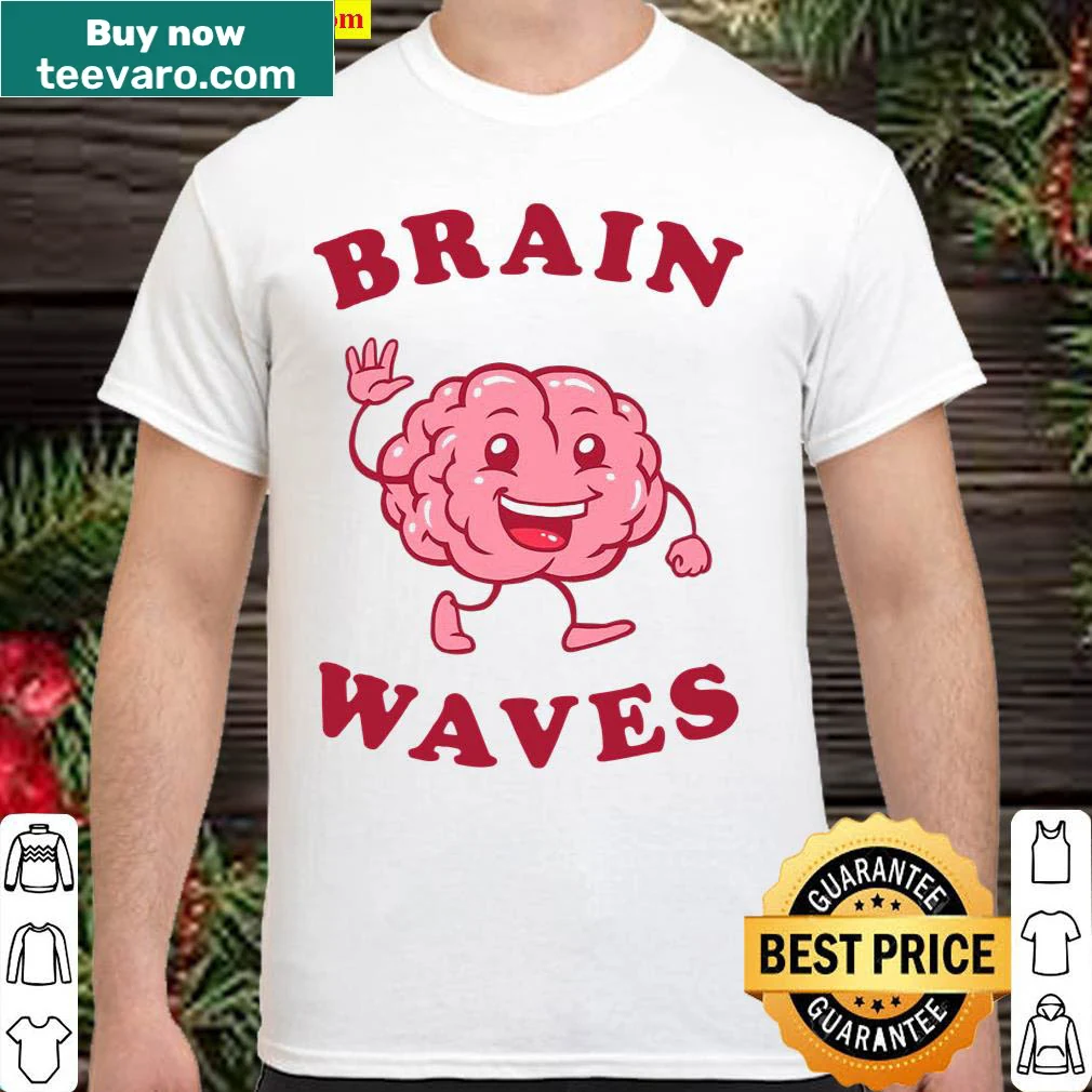 Funny science shirt with brain wave graphic