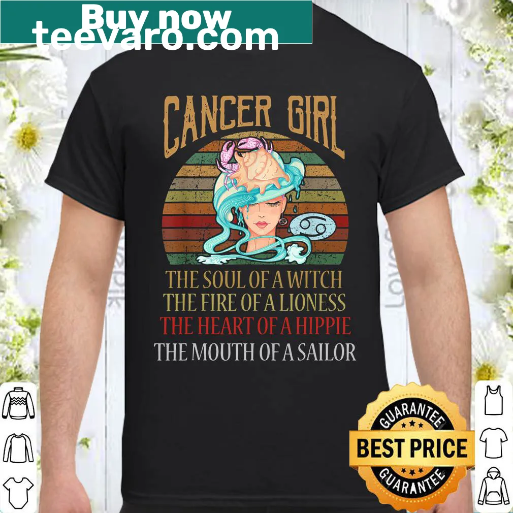 Cute T-shirt with Cancer zodiac sign for June July birthdays.