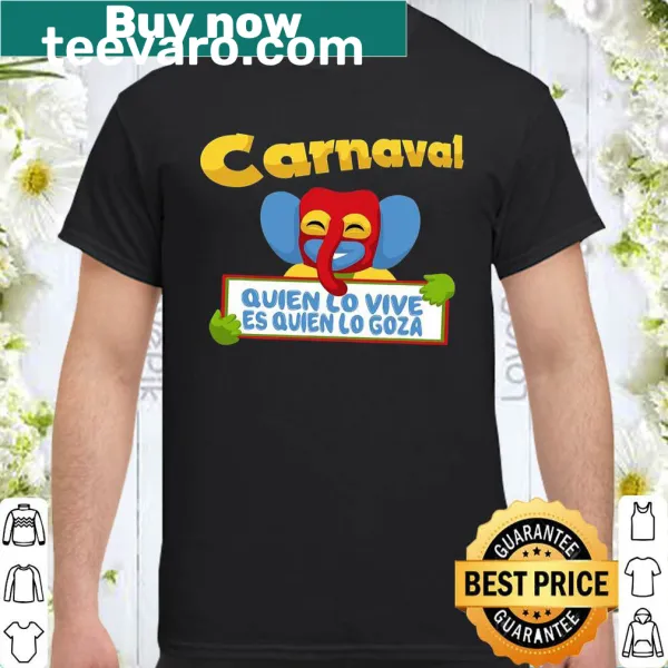 Festive T-shirt featuring Marimonda character from Carnaval de Barranquilla