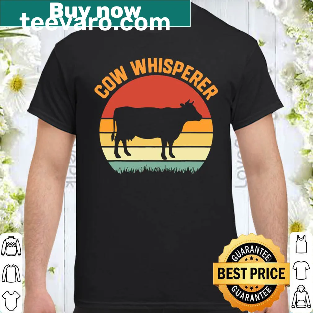 Illustration of a farmer and a cow on a dairy shirt