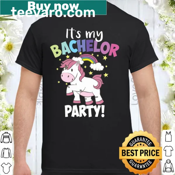 Unicorn bachelor party shirt with humorous design for single men