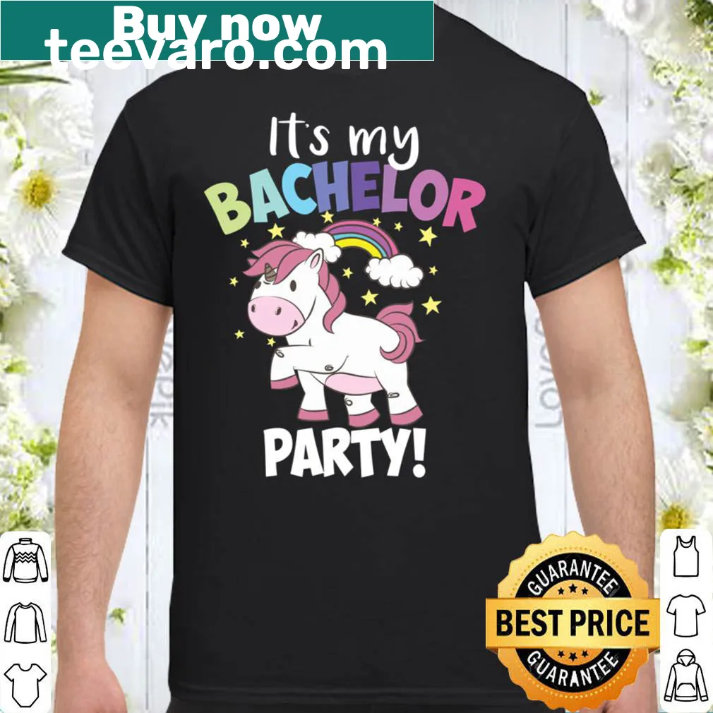 Unicorn bachelor party shirt with humorous design for single men