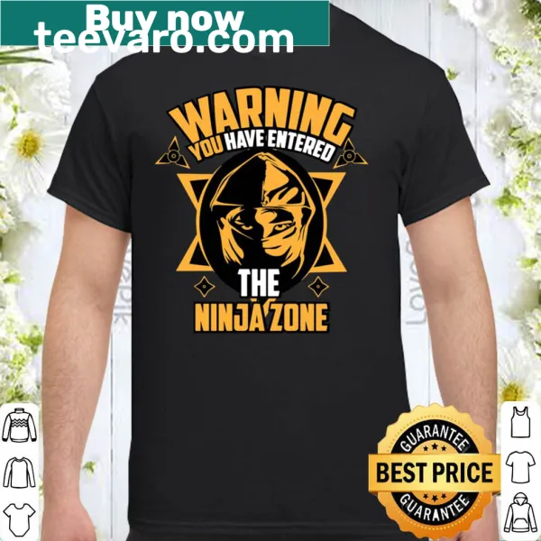 Ninja Zone T-shirt with humorous warning graphic