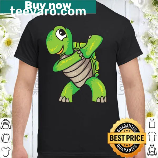 Dabbing turtle shirt featuring a cartoon tortoise