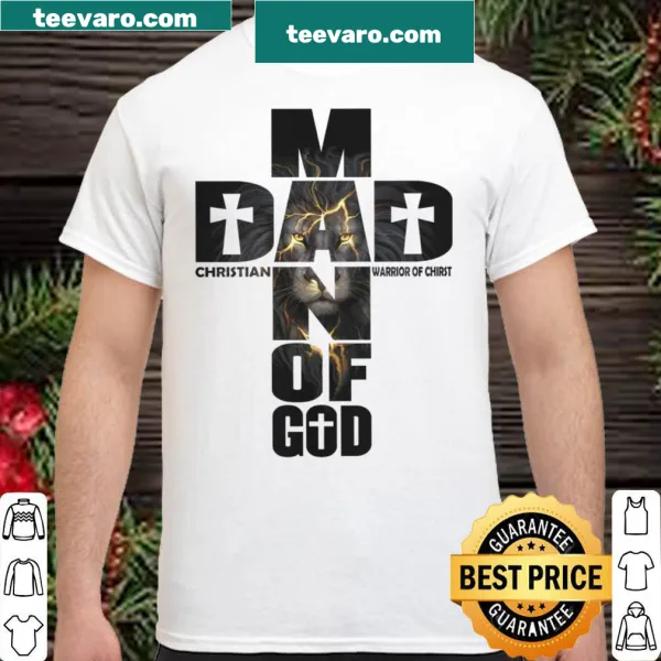 Christian Warrior shirt with bold typography for dads