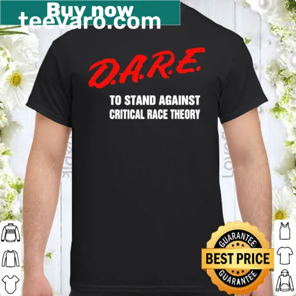 Bold shirt with a phrase about critical race theory