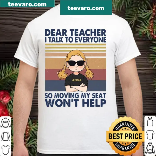 Vintage shirt with humorous classroom saying for students.