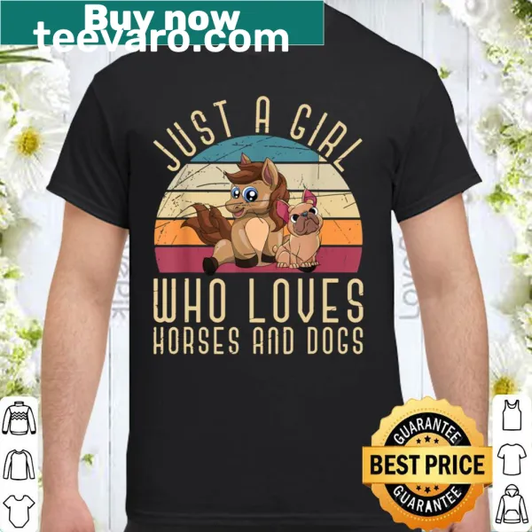 Retro graphic t-shirt for dog and horse lovers featuring fun designs