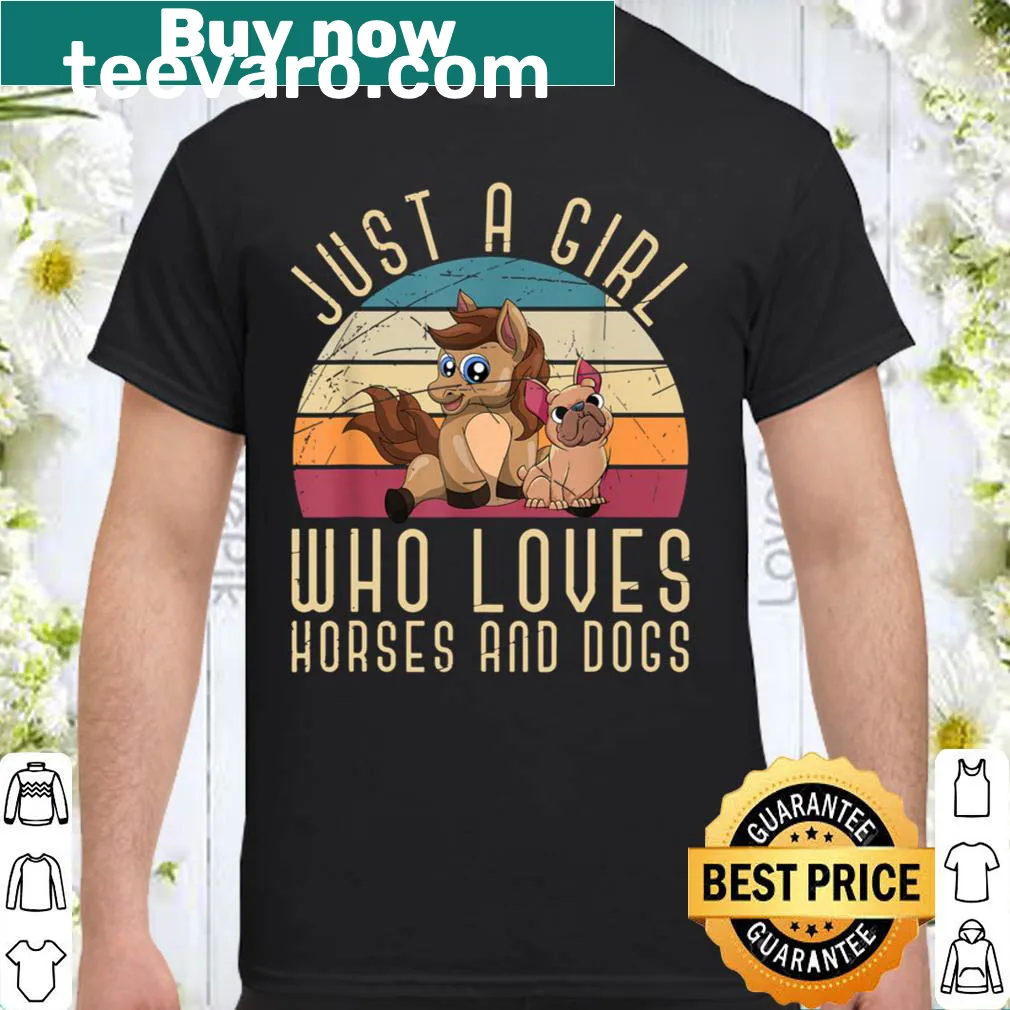 Retro graphic t-shirt for dog and horse lovers featuring fun designs