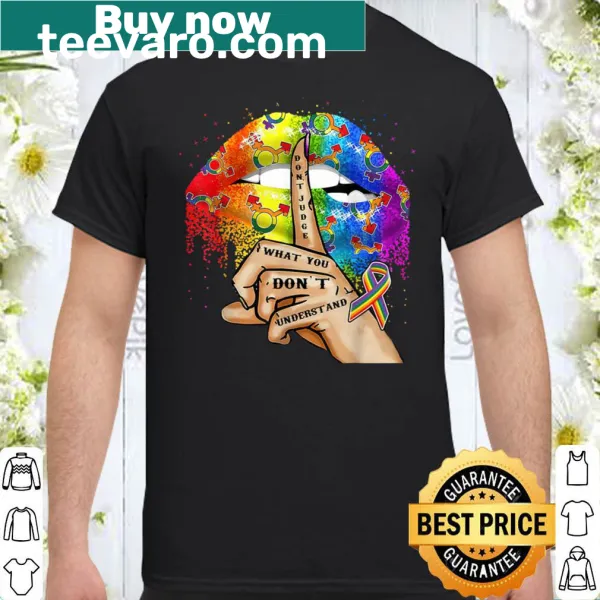 LGBT pride T-shirt with rainbow lips and empowering message