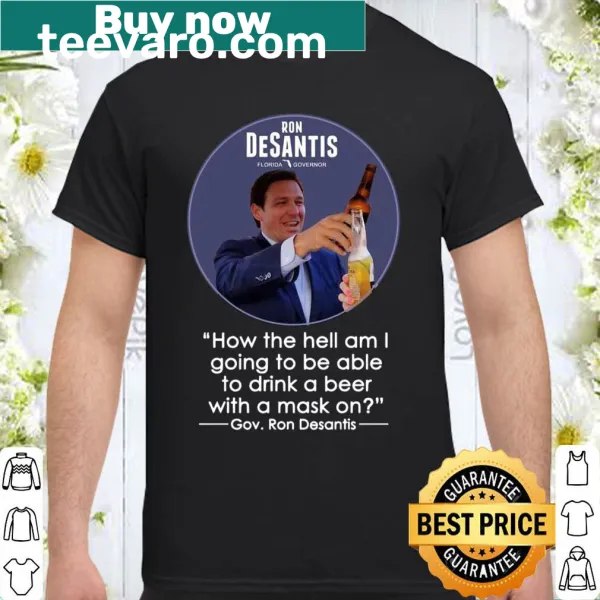 Statement shirt with bold text questioning political figures.