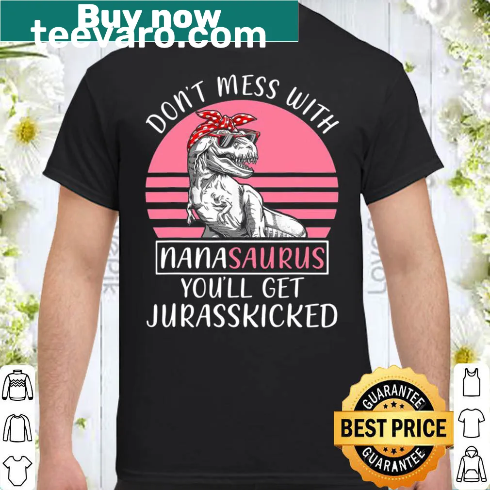 Funny Mother's Day T-shirt with dinosaur graphics and a humorous saying