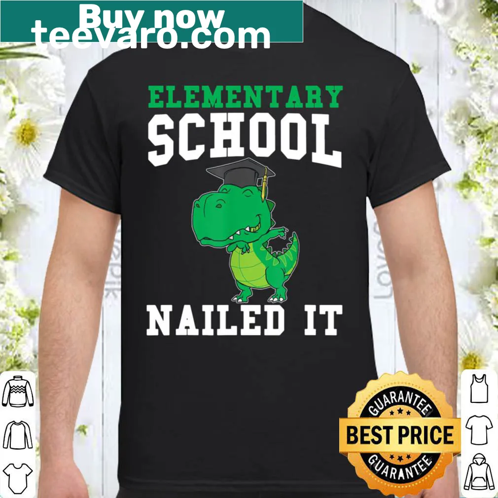 Graduation T-shirt for elementary school students featuring 'Nailed It' slogan.