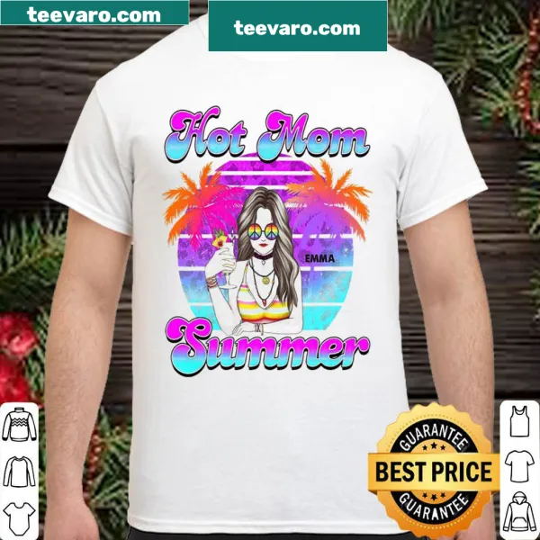 Stylish shirt for moms featuring the name Emma with summer vibes.