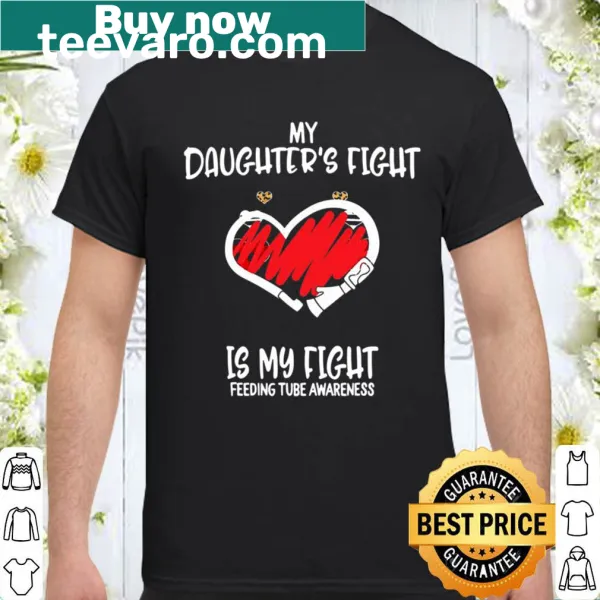 Awareness shirt with bold text about feeding tube support