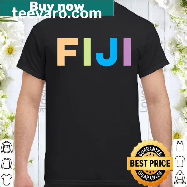 Playful vacation shirt featuring Fiji-themed graphics