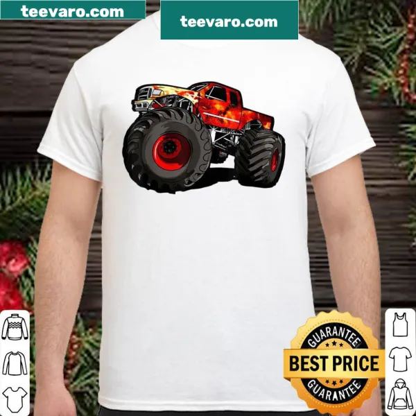Graphic shirt featuring a monster truck design