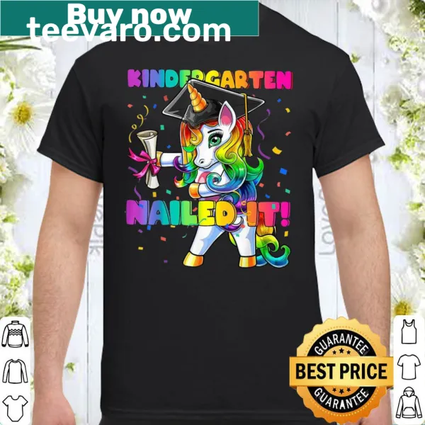 Playful unicorn graduation shirt for kids