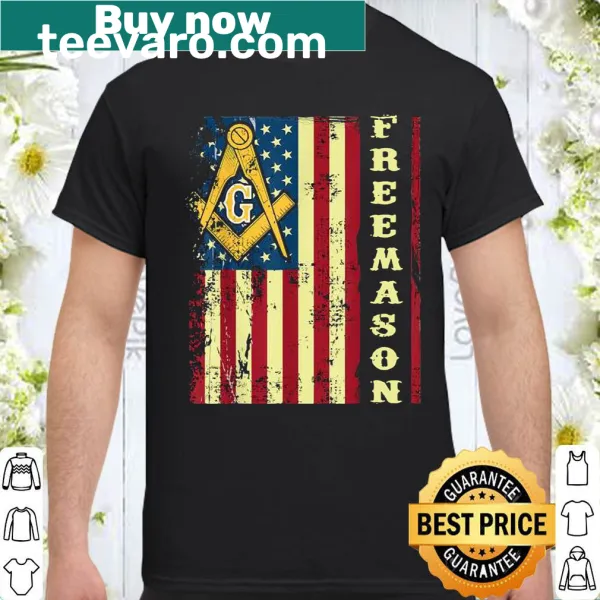 Freemason US Flag design with stars and stripes for Fourth of July
