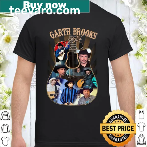 Text tribute to Garth Brooks on a casual t-shirt