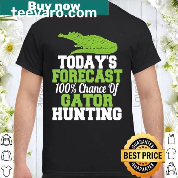Illustrative forecast graphic for gator hunting on t-shirt