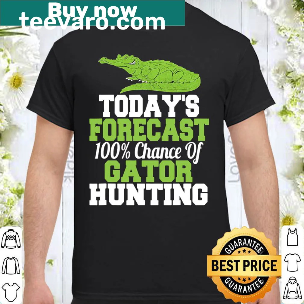 Illustrative forecast graphic for gator hunting on t-shirt