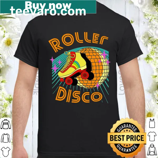 Playful roller disco graphic on girls' T-shirt