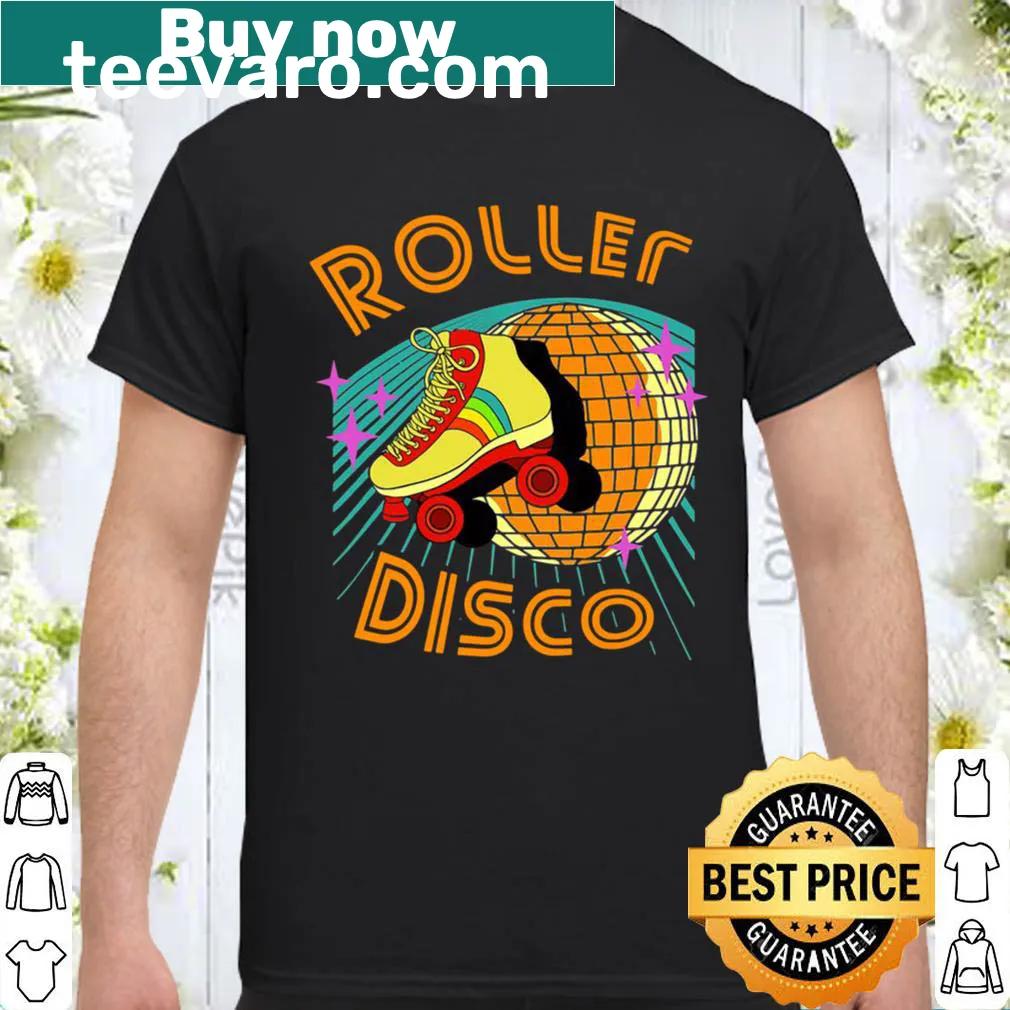 Playful roller disco graphic on girls' T-shirt