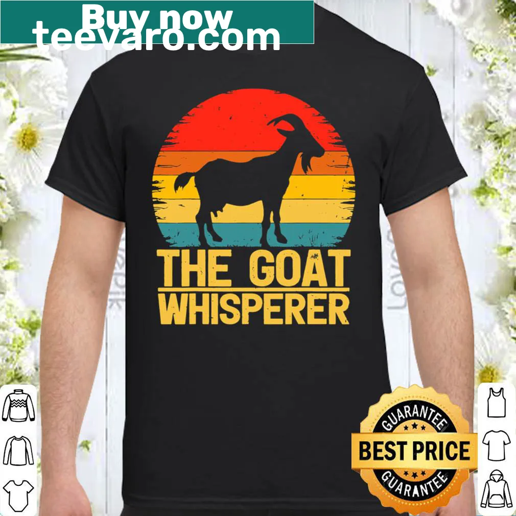 Vintage Goat Whisperer graphic T-shirt for goat lovers