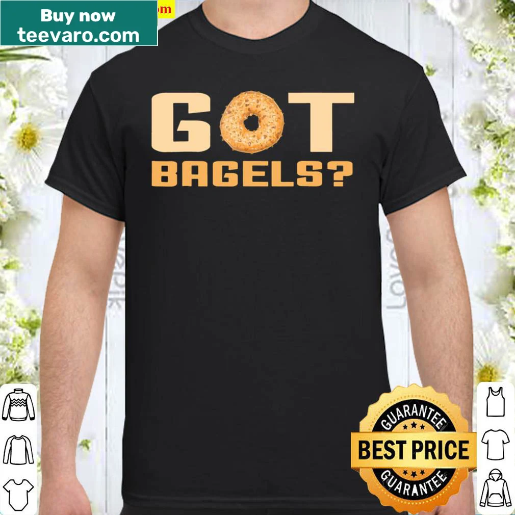 Funny bagel shirt featuring cartoon graphics and playful text