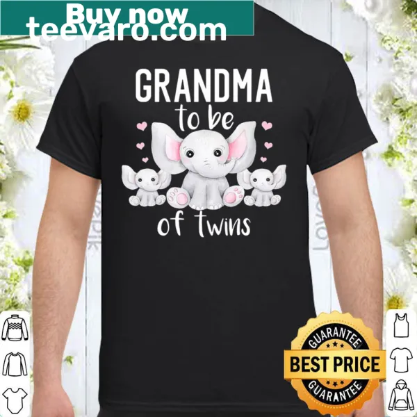 Cute shirt for grandma-to-be featuring elephants