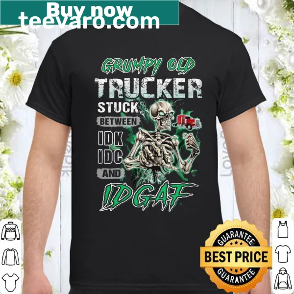 Grumpy Old Trucker humorous typography t-shirt design
