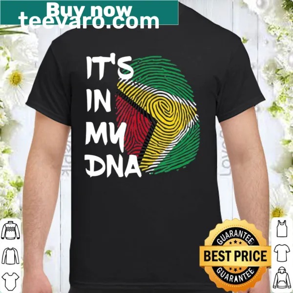 Shirt with 'Guyana Heritage' text celebrating Guyanese roots.
