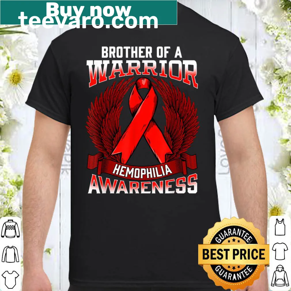 T-shirt with a support ribbon design promoting hemophilia awareness