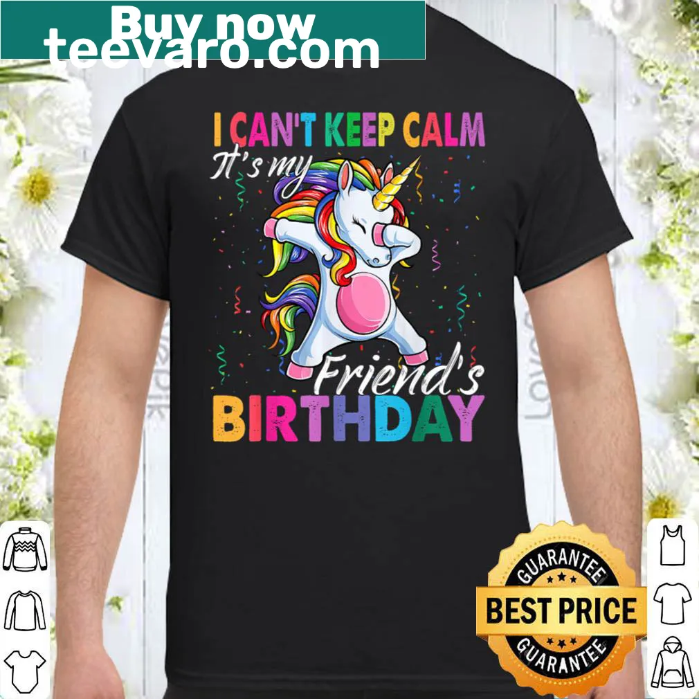 Unicorn graphic with playful birthday text on a t-shirt