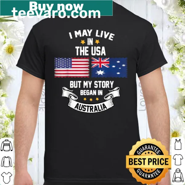 T-shirt illustrating a connection from Australia to the USA