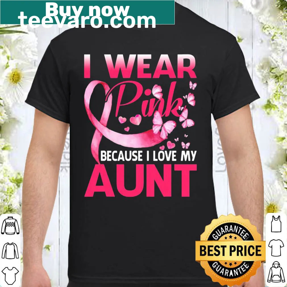 Butterfly design on a shirt supporting breast cancer awareness