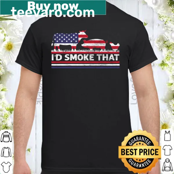 BBQ-themed shirt with the phrase I'd Smoke That