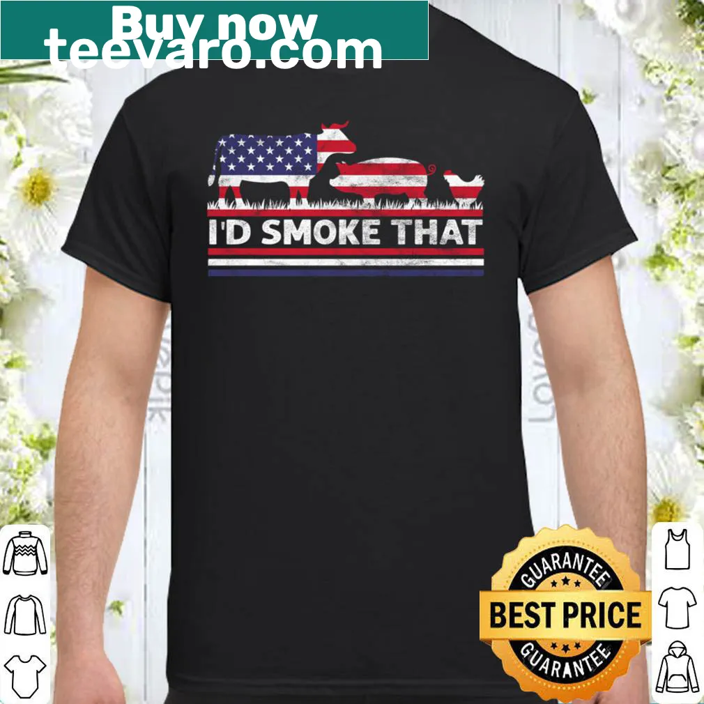 BBQ-themed shirt with the phrase I'd Smoke That