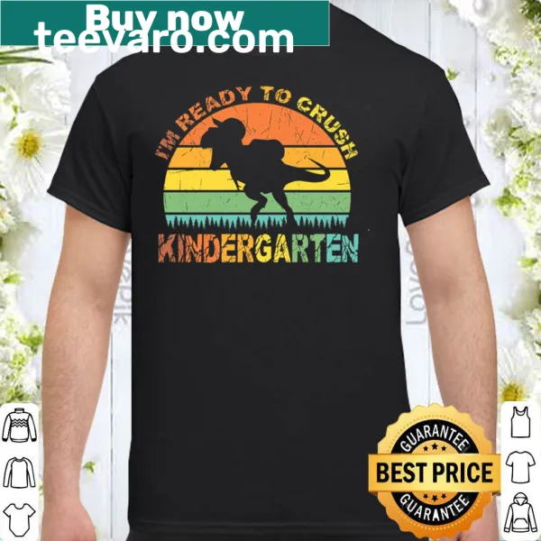 Cheerful kindergarten shirt with motivational phrase for kids