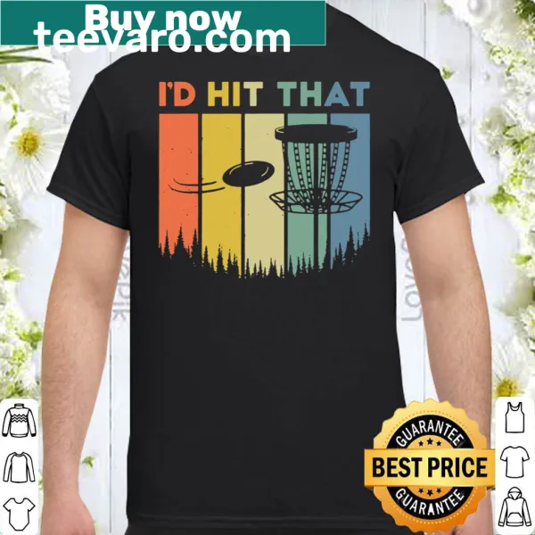 Retro vintage golf disc shirt with a humorous design.