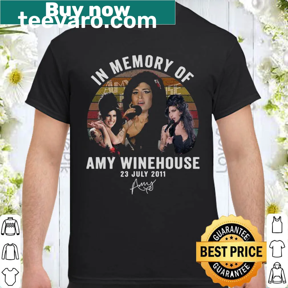Tribute shirt with Amy Winehouse's signature