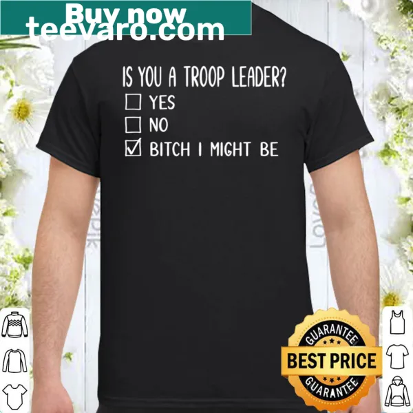 Funny troop leader shirt with bold text design