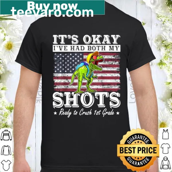 First grade shirt with a playful vaccination message
