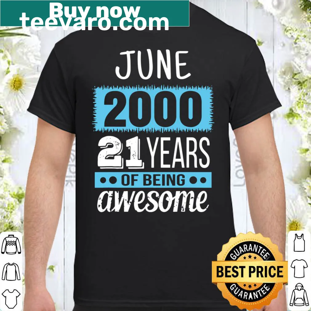 Funny birthday shirt celebrating 21 years with playful text
