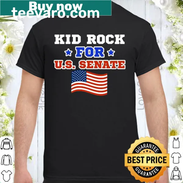 Kid Rock for Senate patriotic t-shirt with bold text