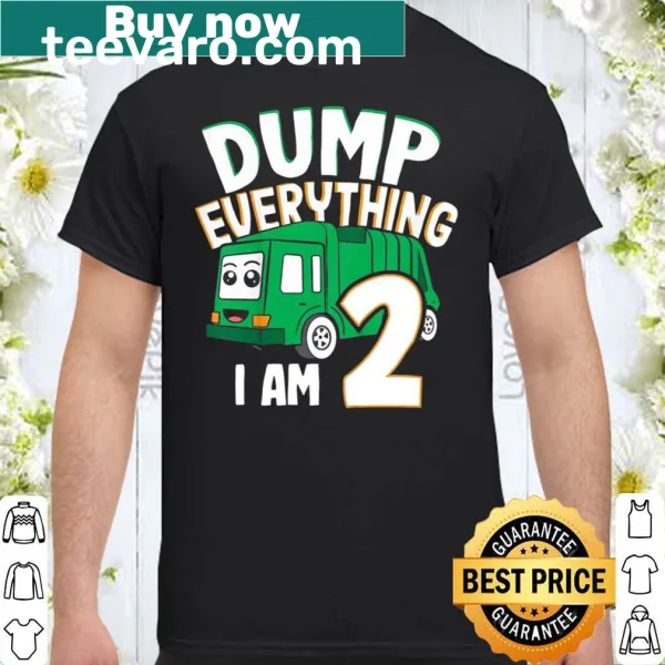 Kids t-shirt with cartoon garbage truck and playful text
