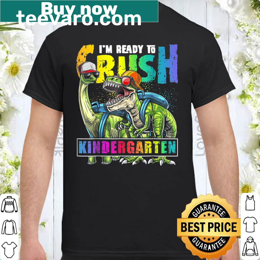 Dinosaur-themed shirt for kids ready for kindergarten